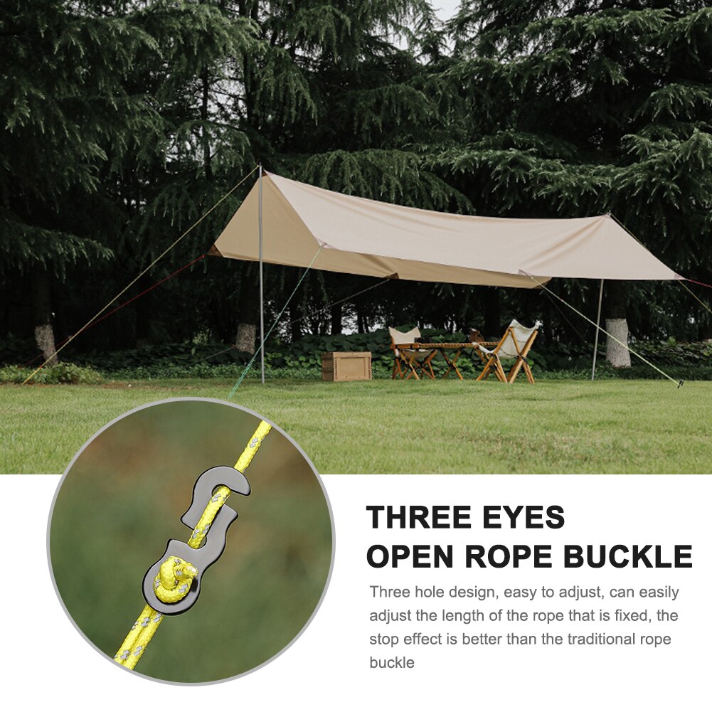 Cheap Goat Tents 10pcs Adjustable Camping Tent Cord Rope Buckle S Type Tensioners Fastener Kit Outdoor Camping Tents Securing Accessories   